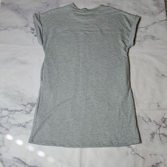 Francesca's Alya Gray T-Shirt Dress - Picture 6 of 6